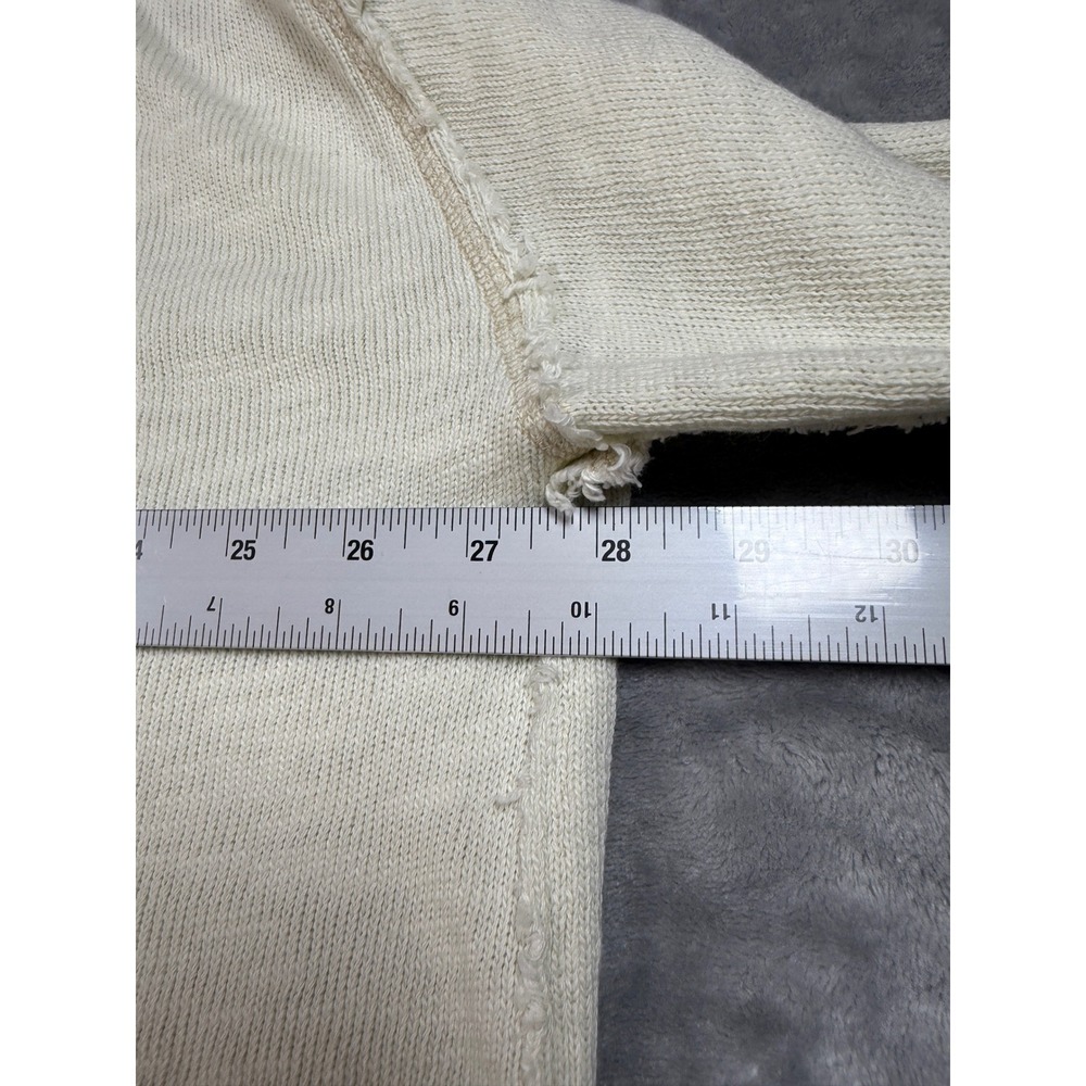 We The Free People Cream Long Sleeve Button Up Top Bohemian Relaxed Fit - Picture 8 of 11